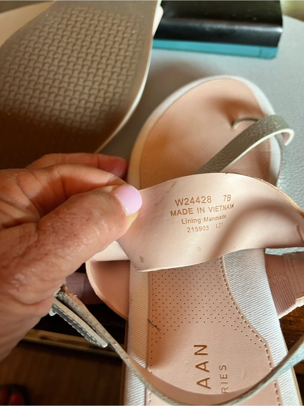 Cole Haan Pink and Metallic Silver Strappy Sandals